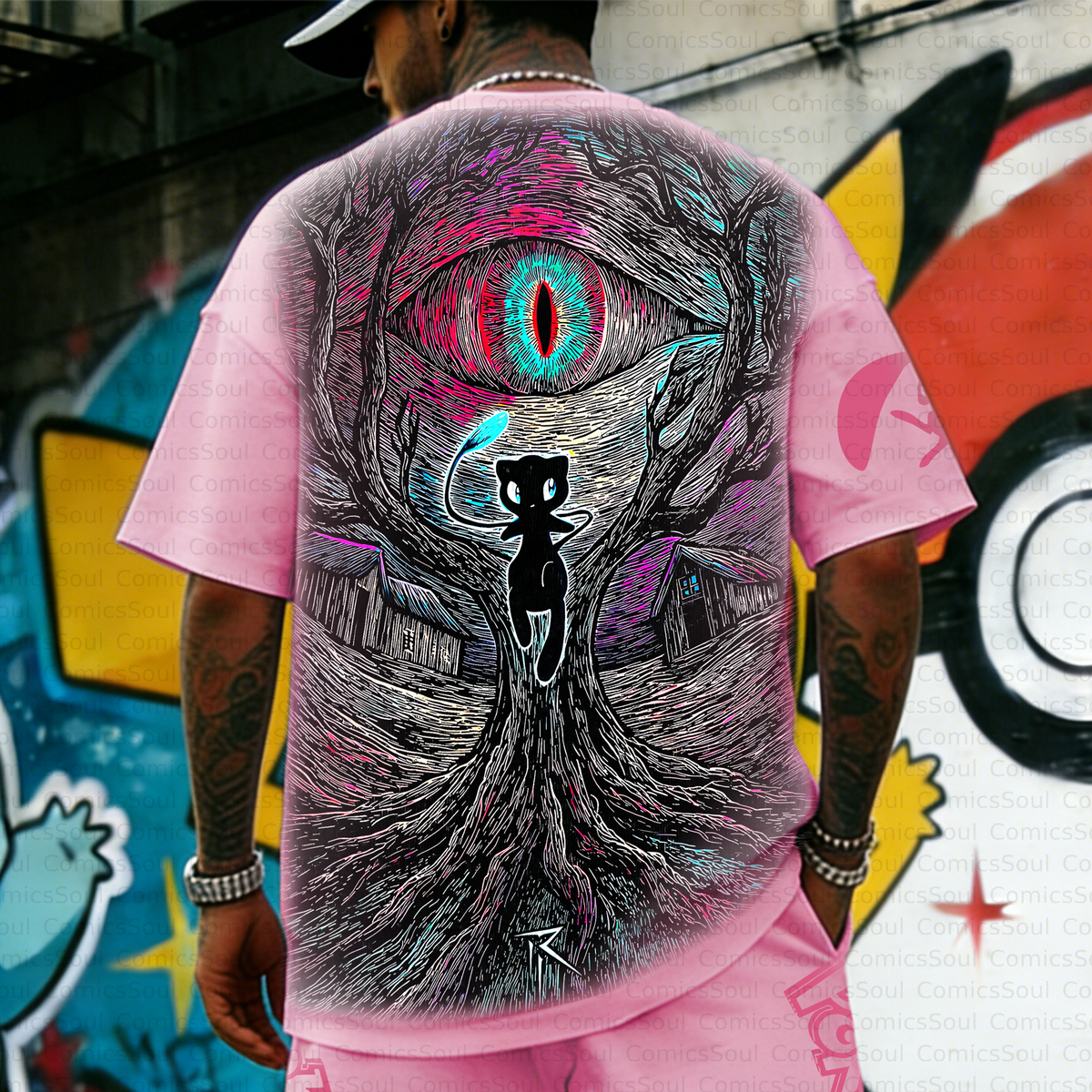 PKM-Unisex Anime Inspired Vintage T-Shirt
