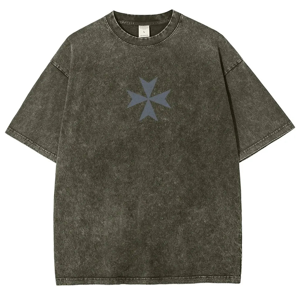 Vintage Casual Washed T-Shirt 2509002319丨WH40K