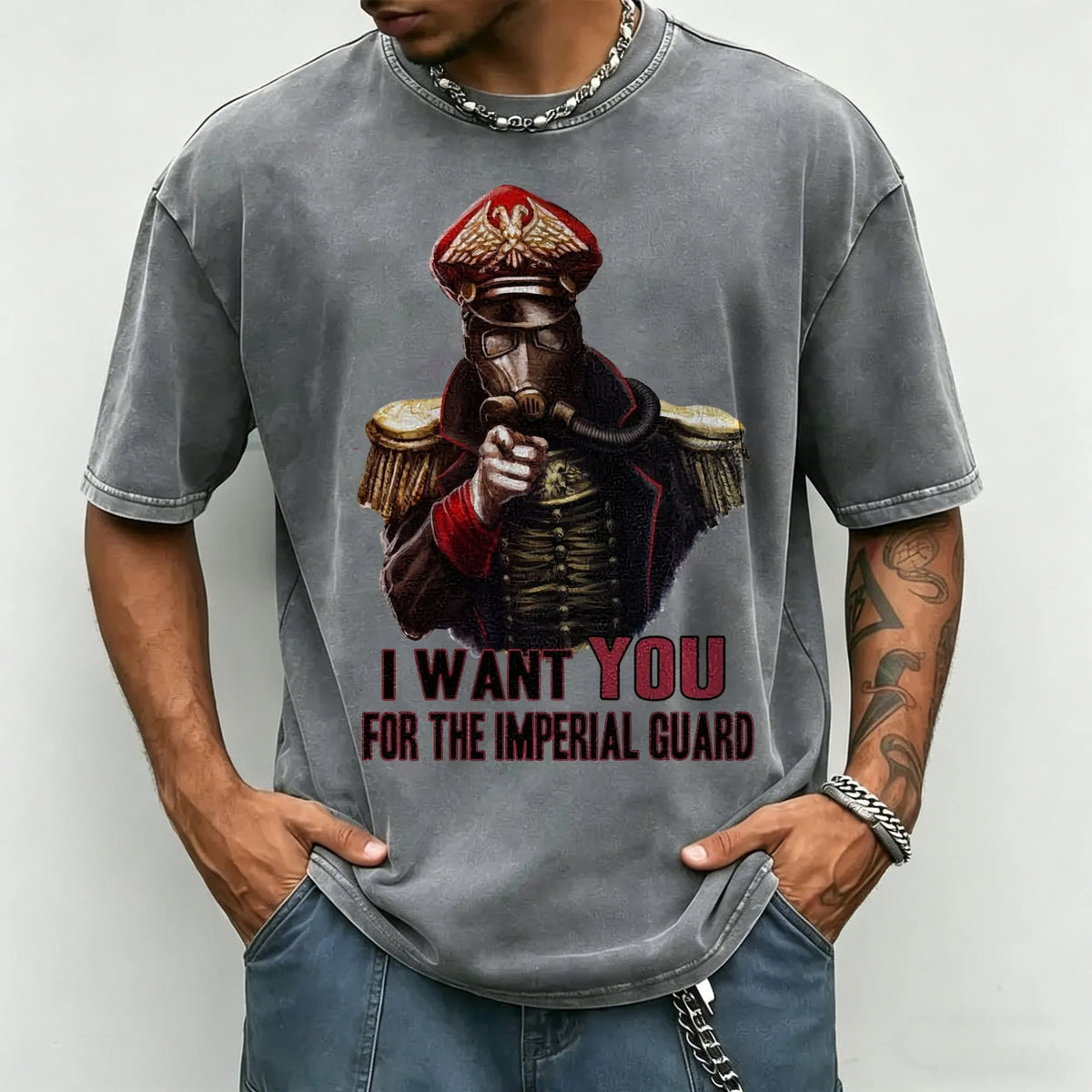WH40K-Unisex Anime Inspired Vintage Washed T-Shirt