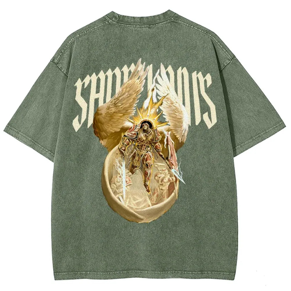 Sanguinius Unisex Fit Washed T-Shirt 丨WH40K