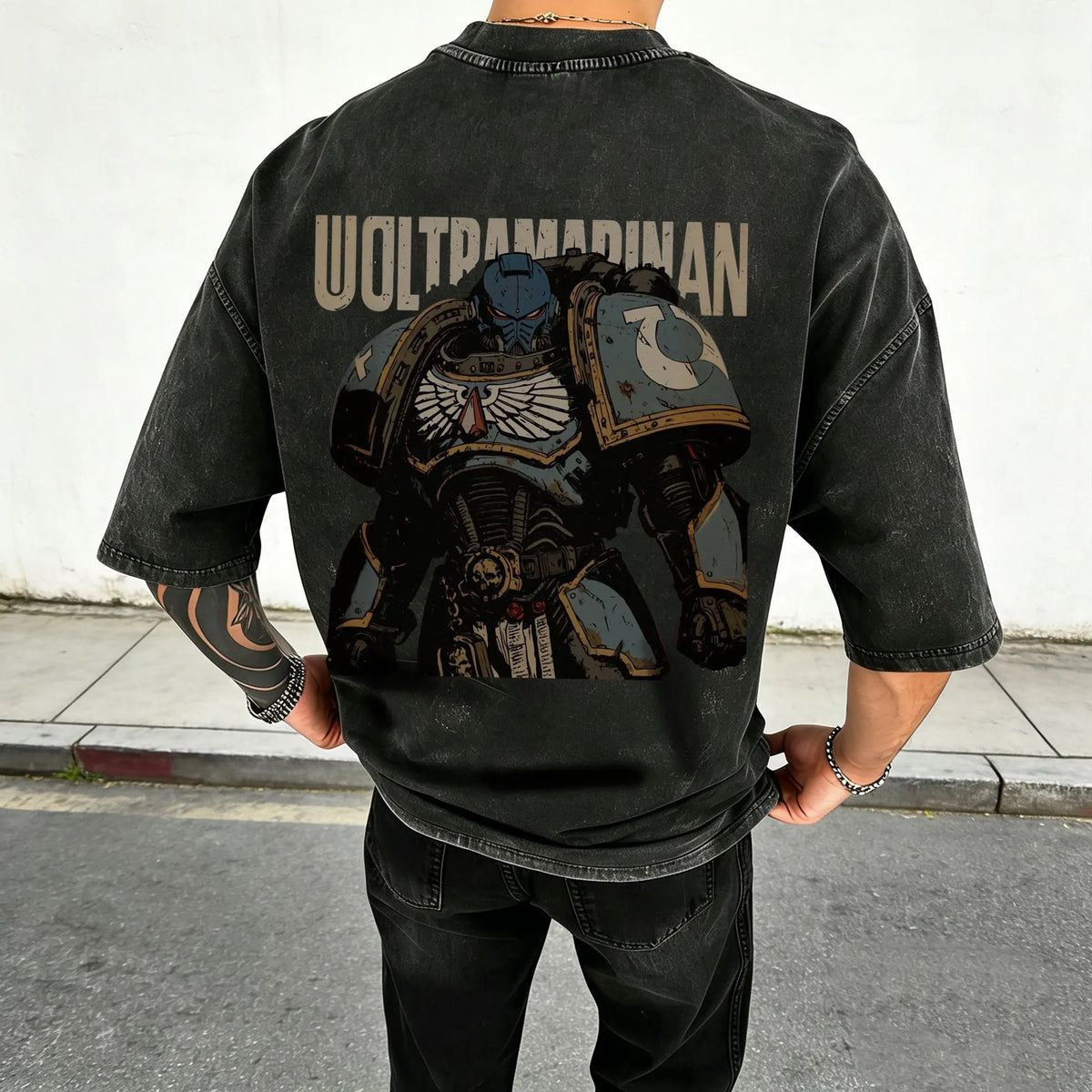 WH40K-Unisex Anime Inspired Vintage Washed T-Shirt