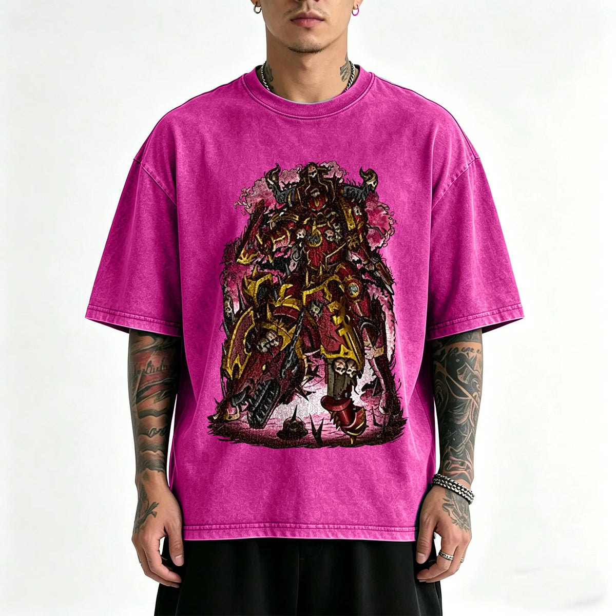 WH40K-Unisex Anime Inspired Vintage Washed T-Shirt