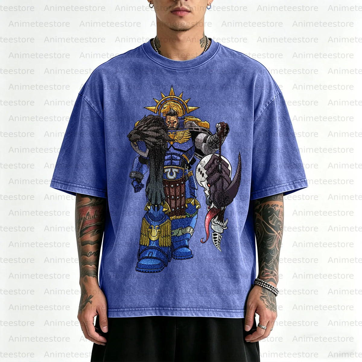 WH40K-Unisex Anime Inspired Vintage Washed T-Shirt