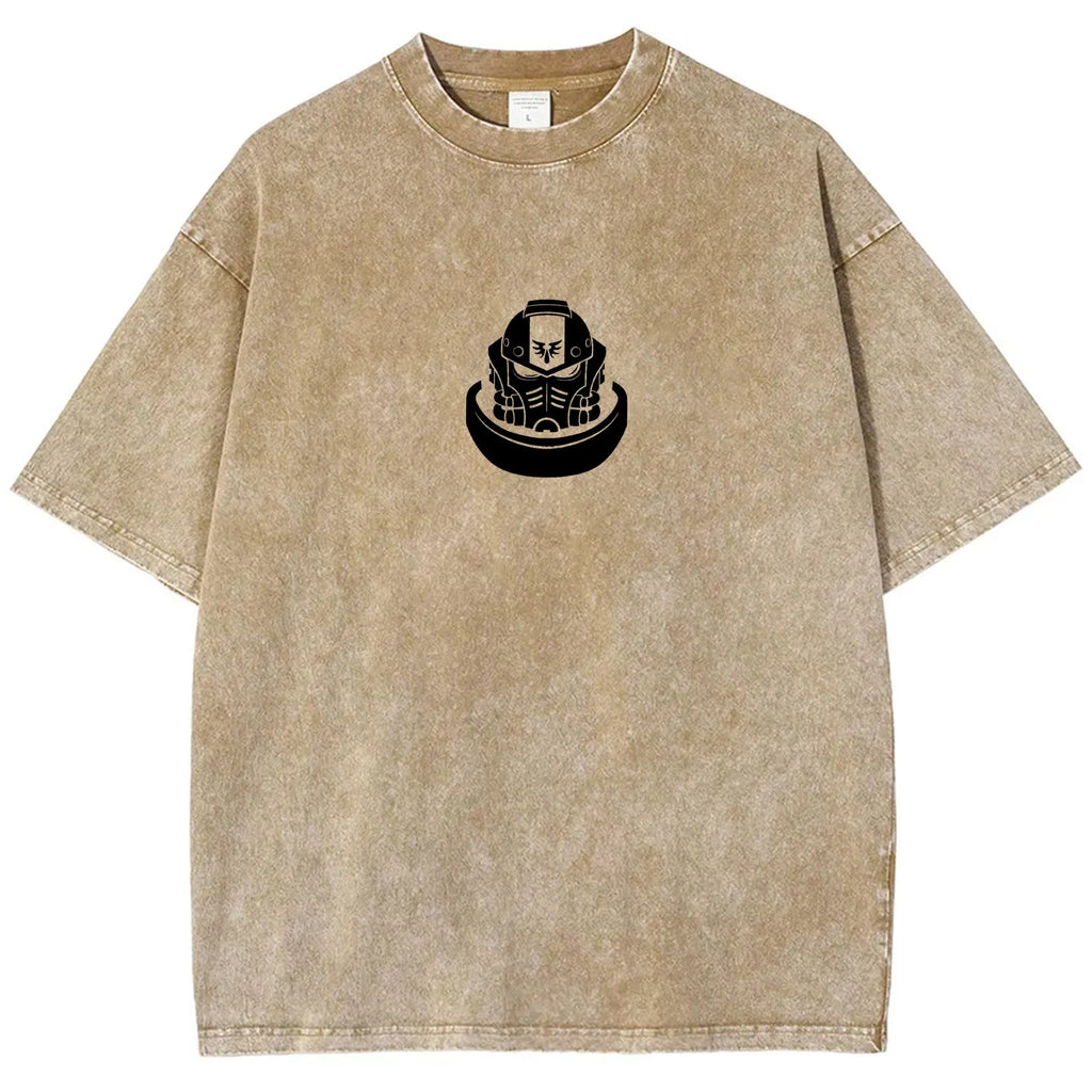 Vintage 3D Direct Inkjet Printed Washed Unisex T-Shirt| WH40K Game