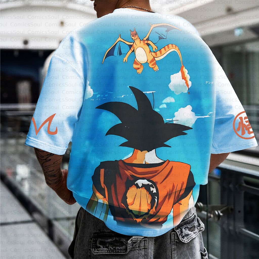 PKM-Unisex Anime Inspired Vintage T-Shirt