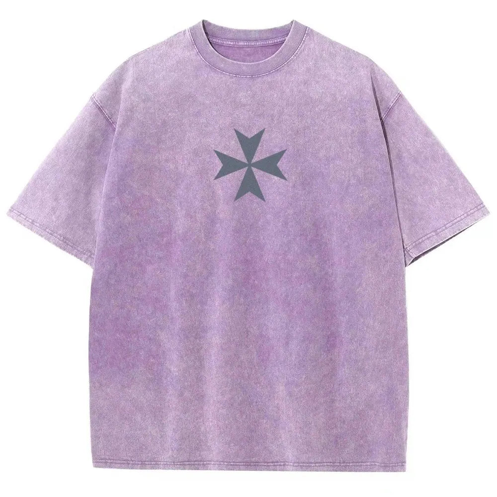 Vintage Casual Washed T-Shirt 2509002319丨WH40K
