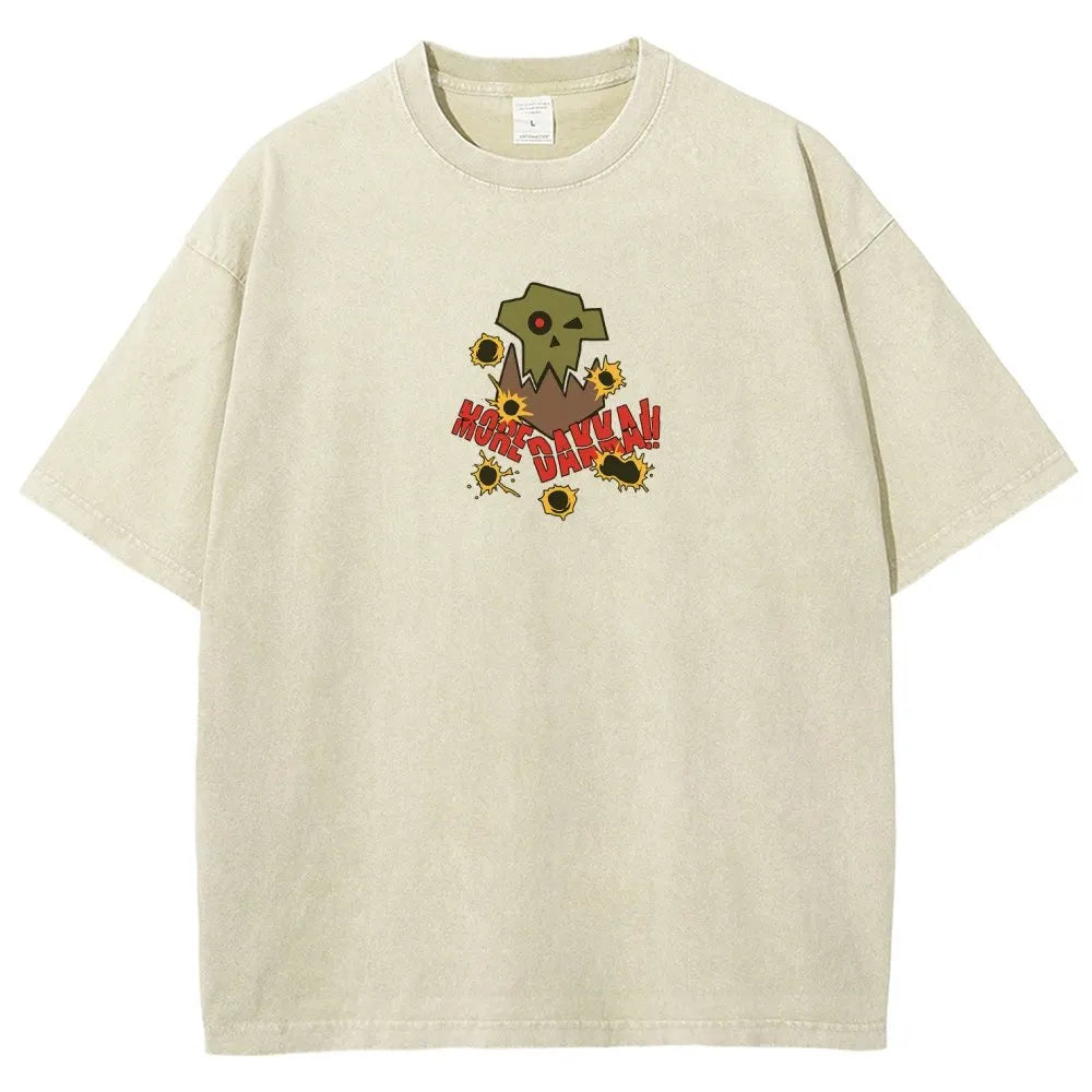 Dakka Vintage Casual Washed T-Shirt 丨WH40K