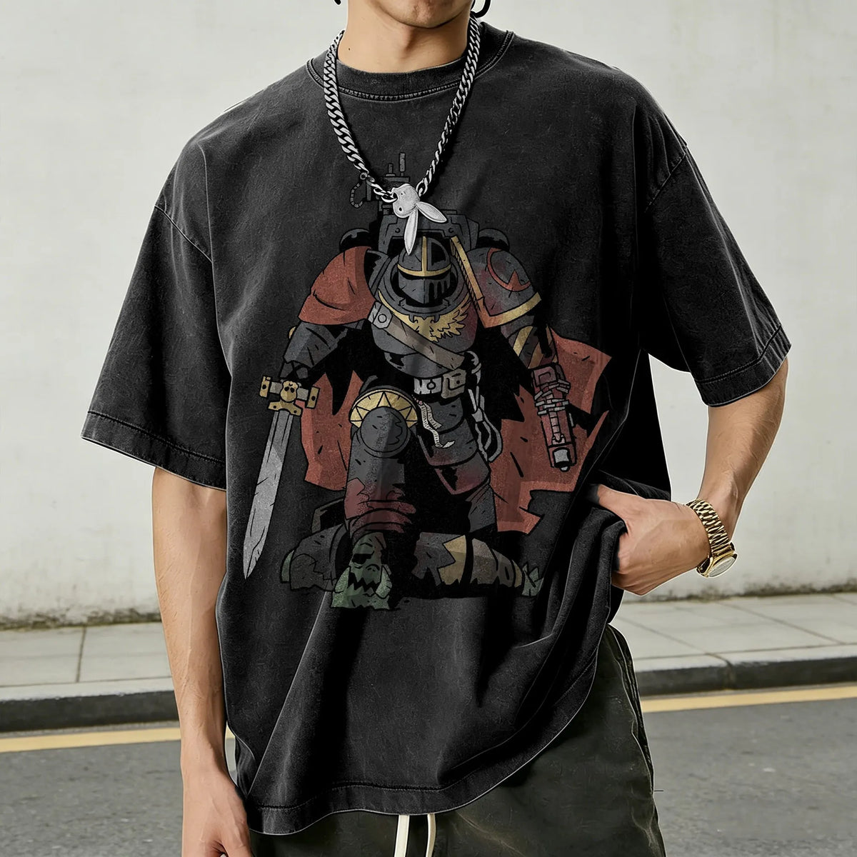 WH40K-Unisex Anime Inspired Vintage Washed T-Shirt