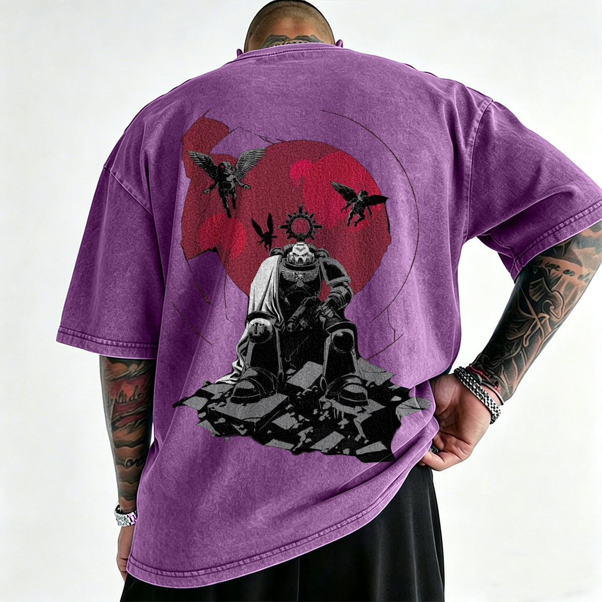 WH40K-Unisex Anime Inspired Vintage Washed T-Shirt