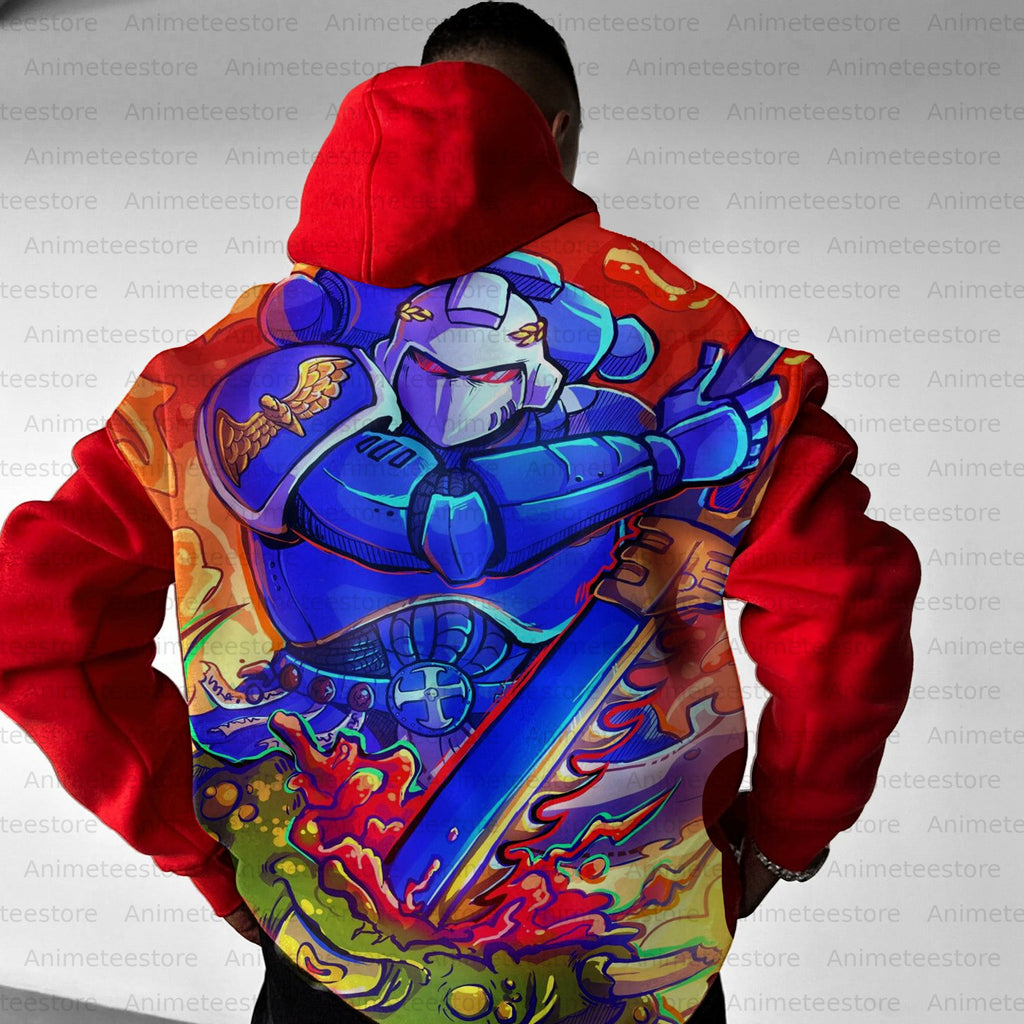 WH40K Game  Streetwear Vintage Plush Hoodie