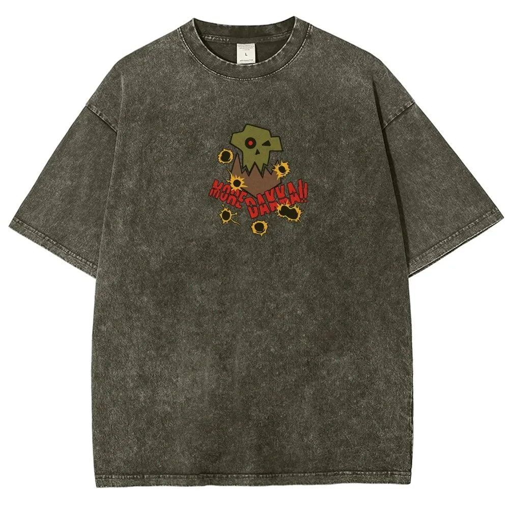 Dakka Vintage Casual Washed T-Shirt 丨WH40K
