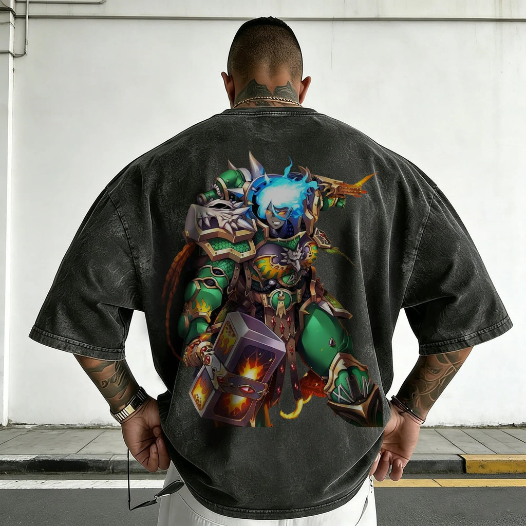 WH40K-Unisex Anime Inspired Vintage Washed T-Shirt