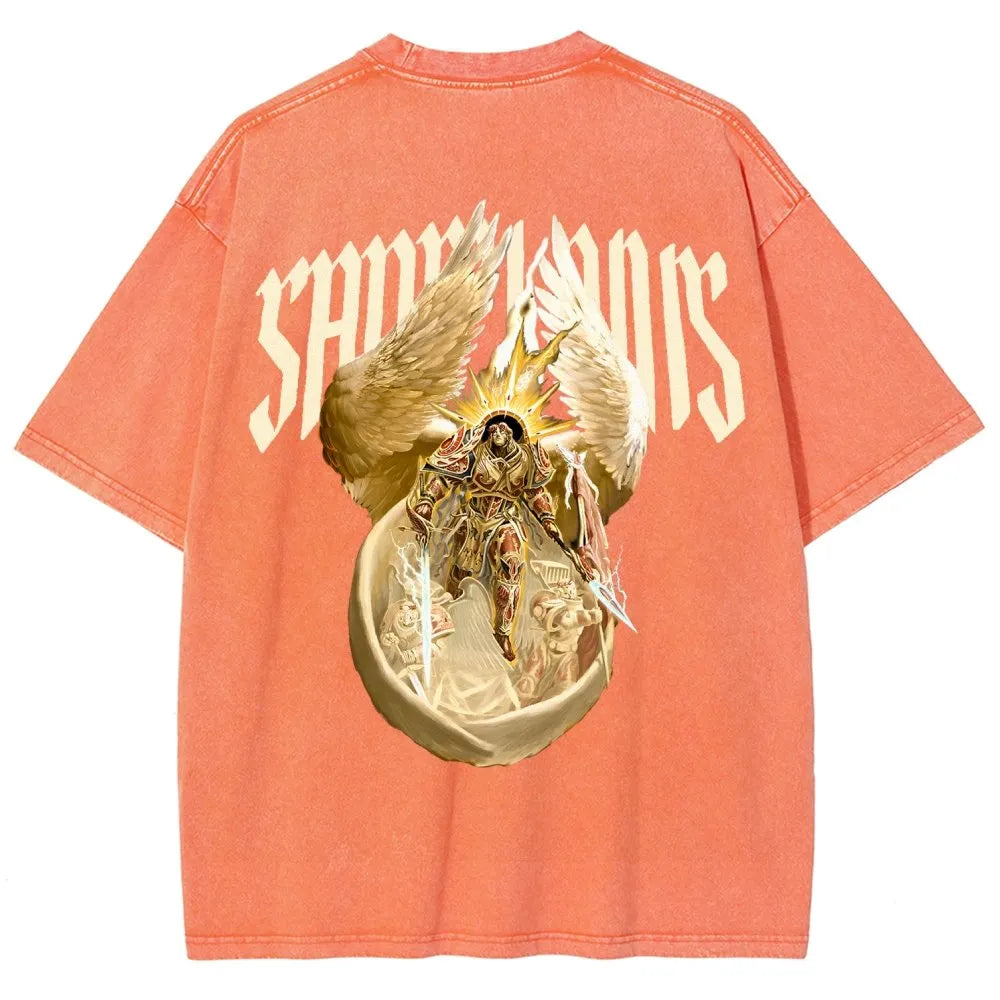 Sanguinius Unisex Fit Washed T-Shirt 丨WH40K