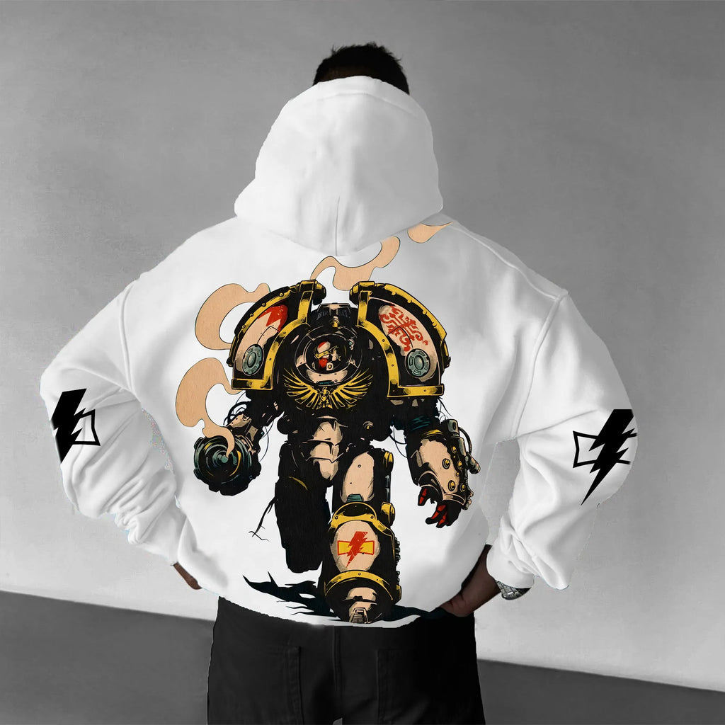 Unisex Anime Graphic Streetwear Vintage Plush Hoodie | WH40K