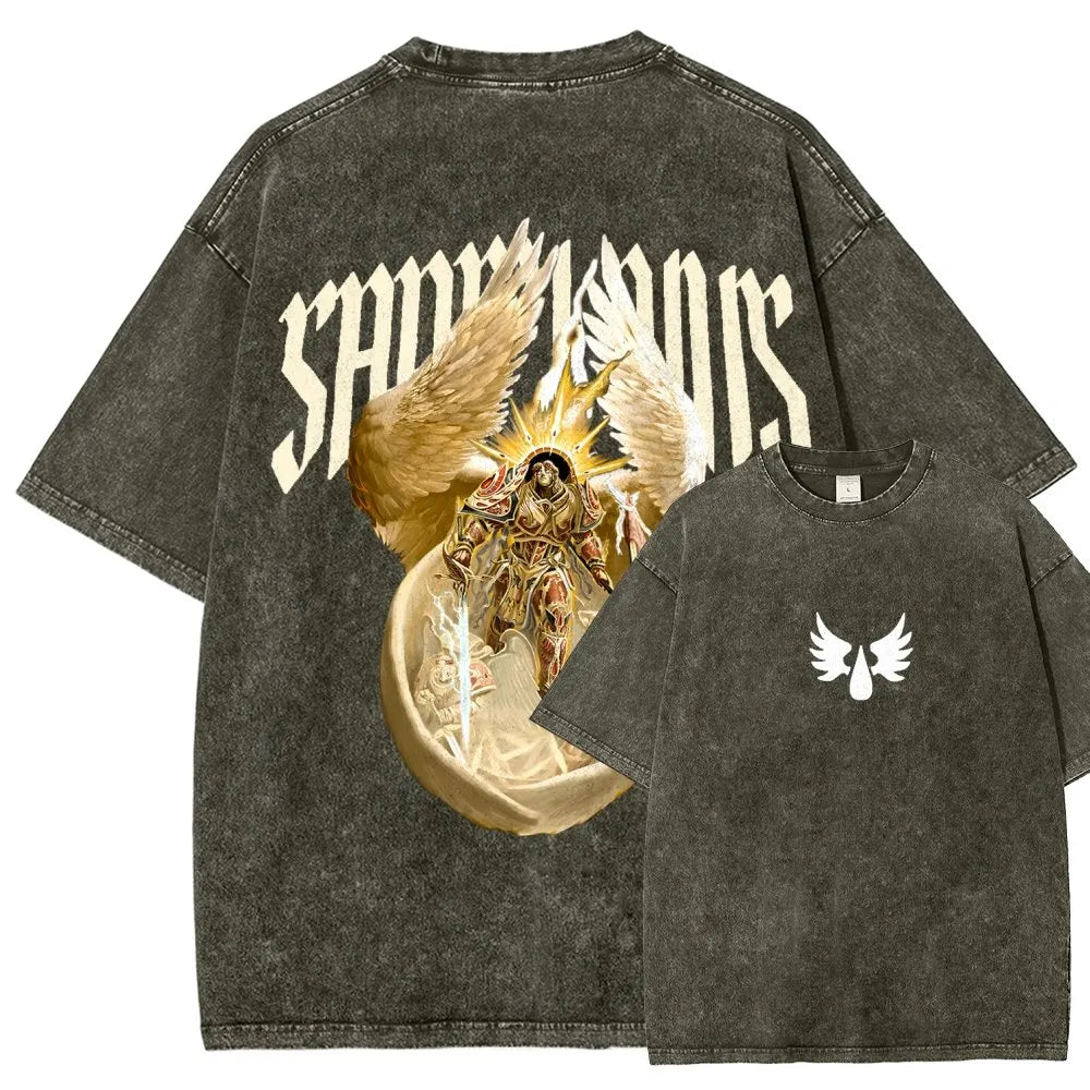 Sanguinius Unisex Fit Washed T-Shirt 丨WH40K
