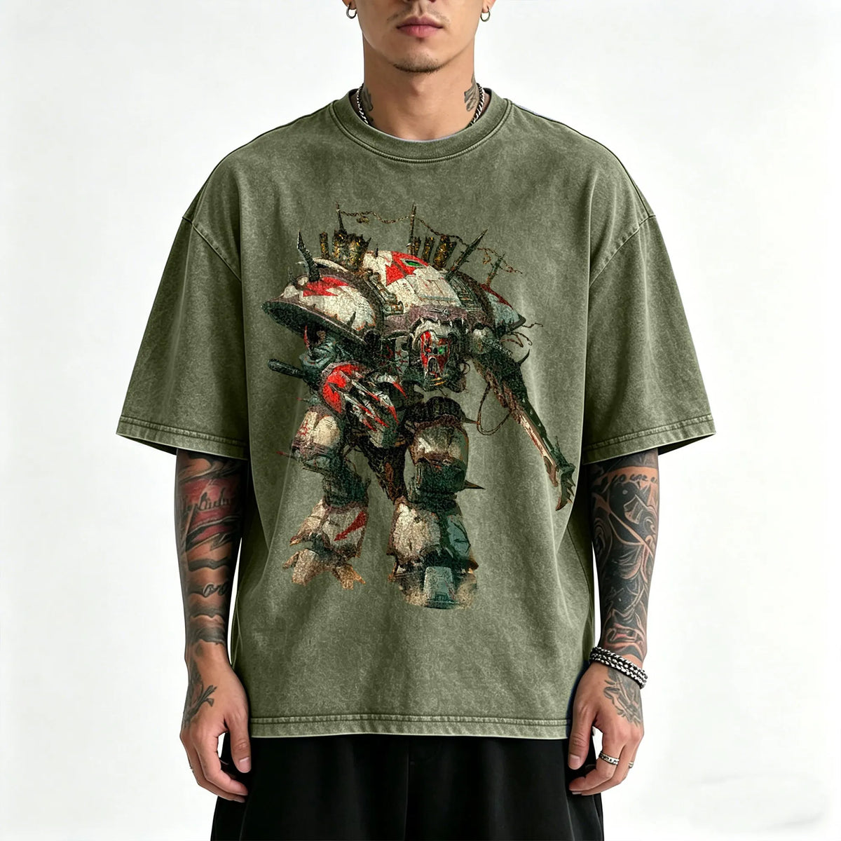 WH40K-Unisex Anime Inspired Vintage Washed T-Shirt