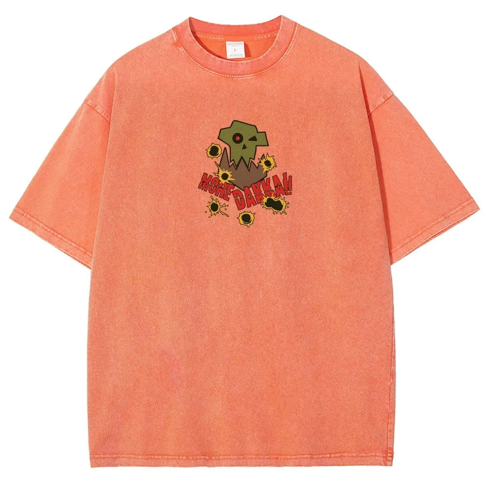 Dakka Vintage Casual Washed T-Shirt 丨WH40K