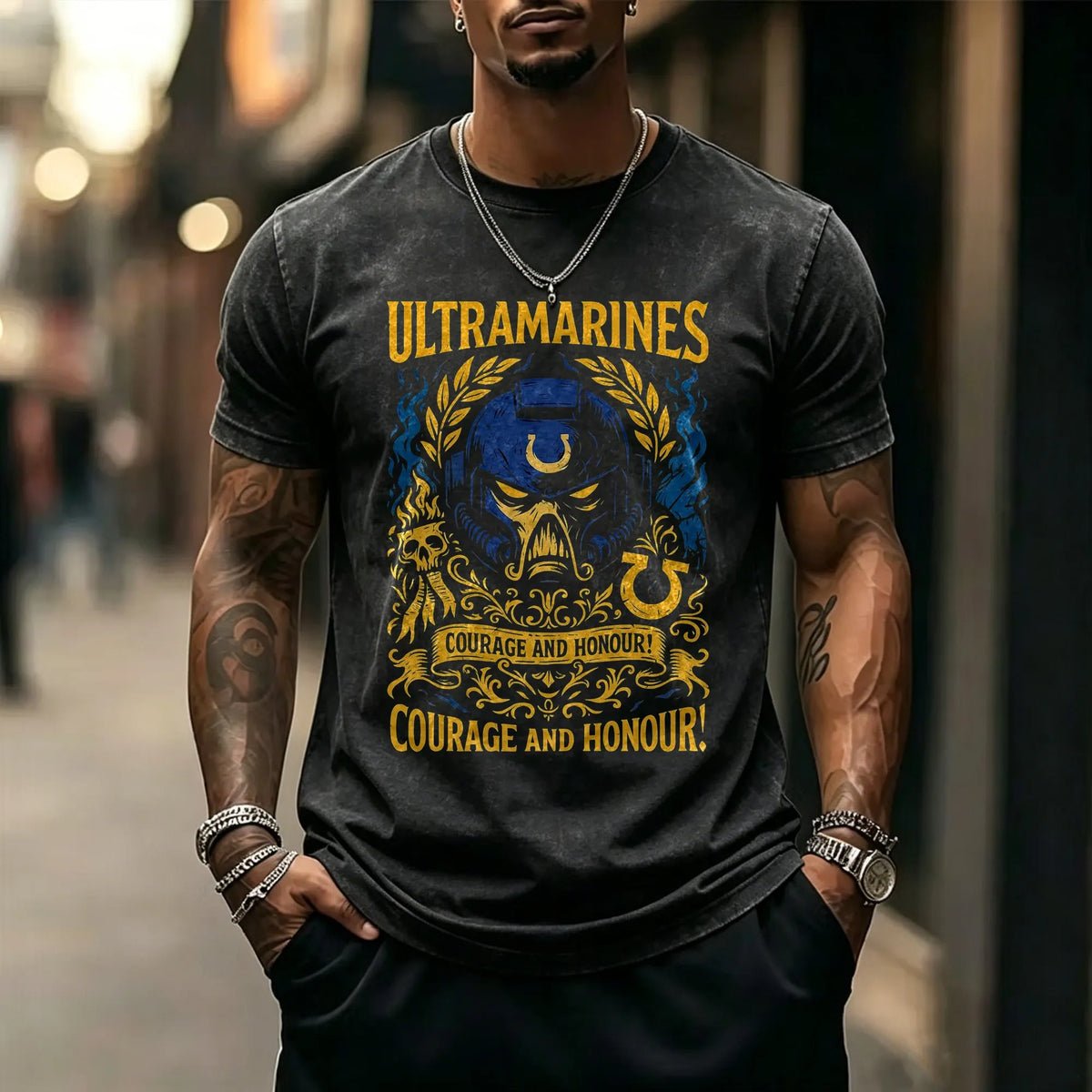 WH40K-Unisex Anime Inspired Vintage Washed T-Shirt