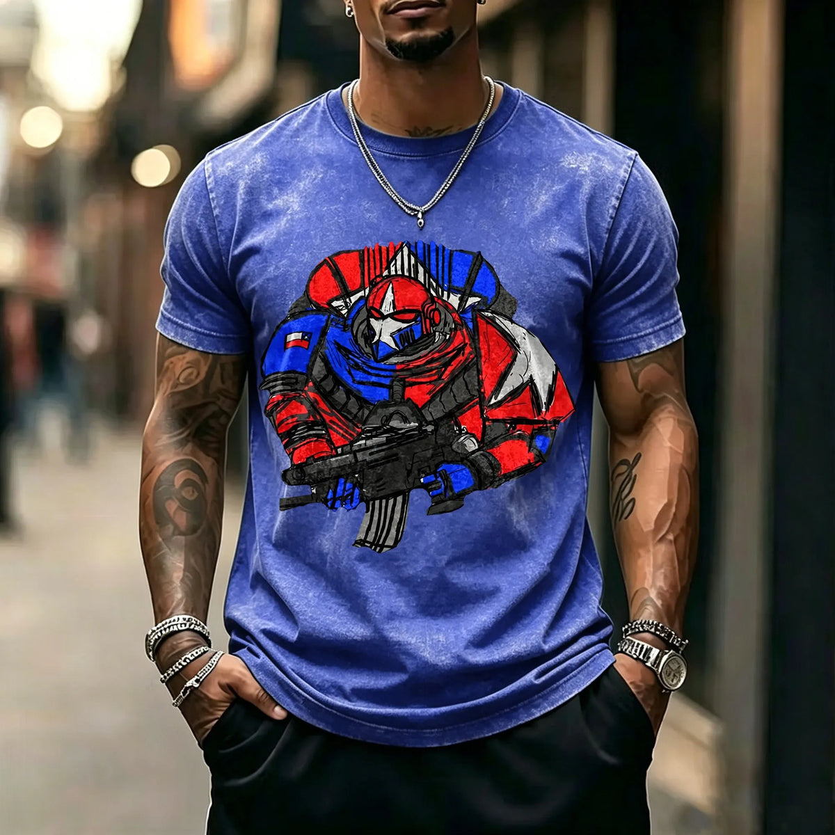 WH40K-Unisex Anime Inspired Vintage Washed T-Shirt