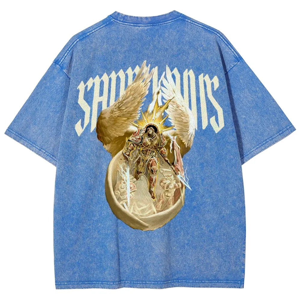 Sanguinius Unisex Fit Washed T-Shirt 丨WH40K