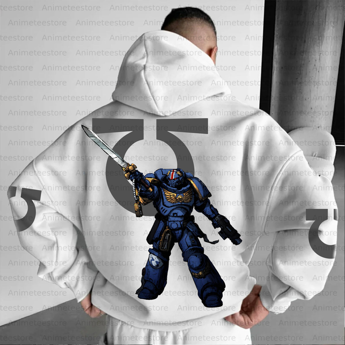 Unisex Anime Graphic Streetwear Vintage Plush Hoodie | WH40K