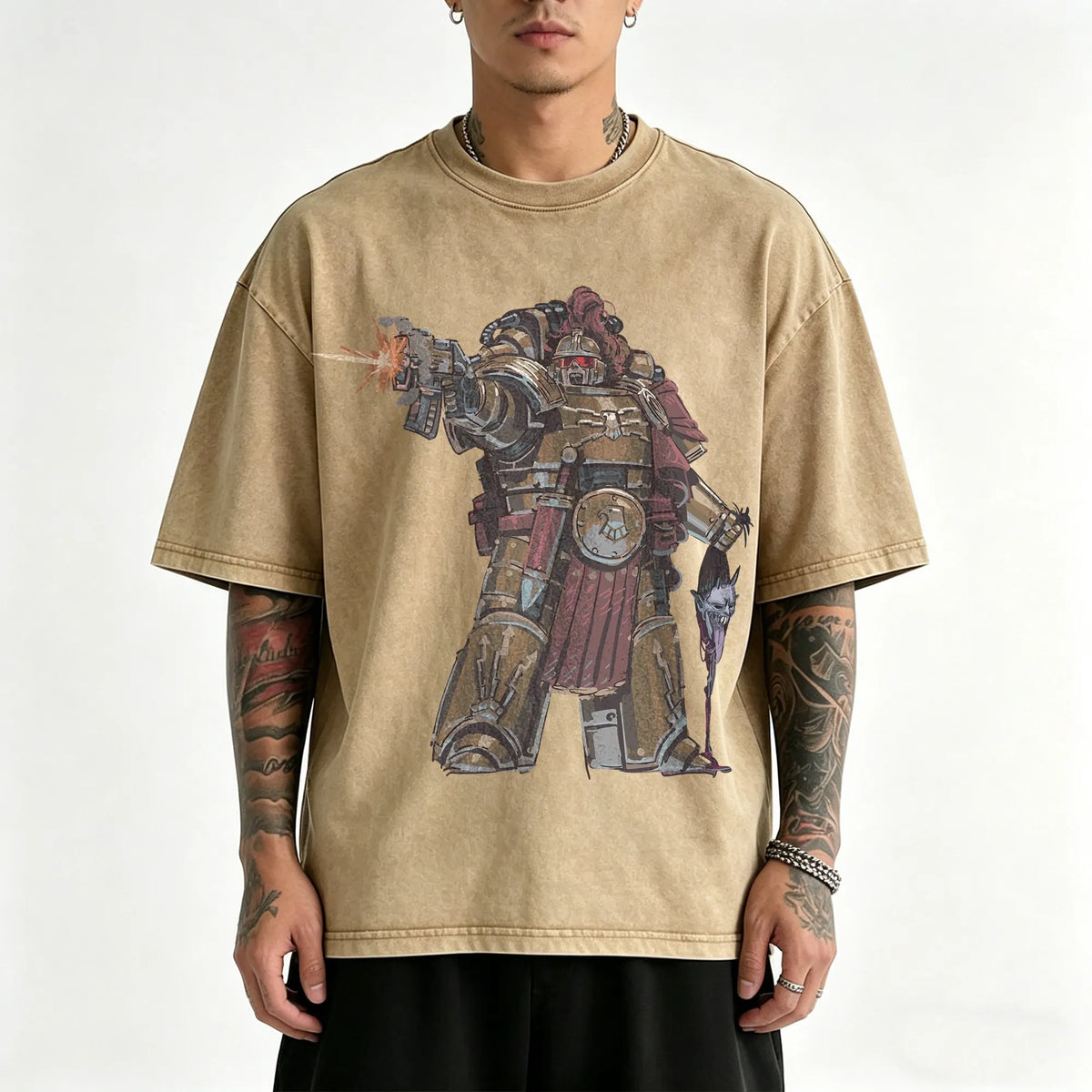 WH40K-Unisex Anime Inspired Vintage Washed T-Shirt