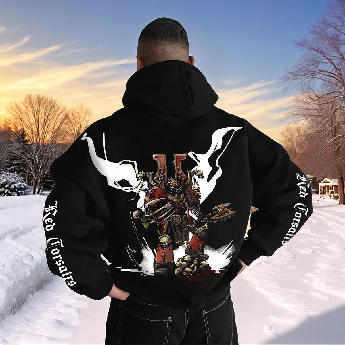 Unisex Anime Graphic Streetwear Vintage Plush Hoodie | WH40K