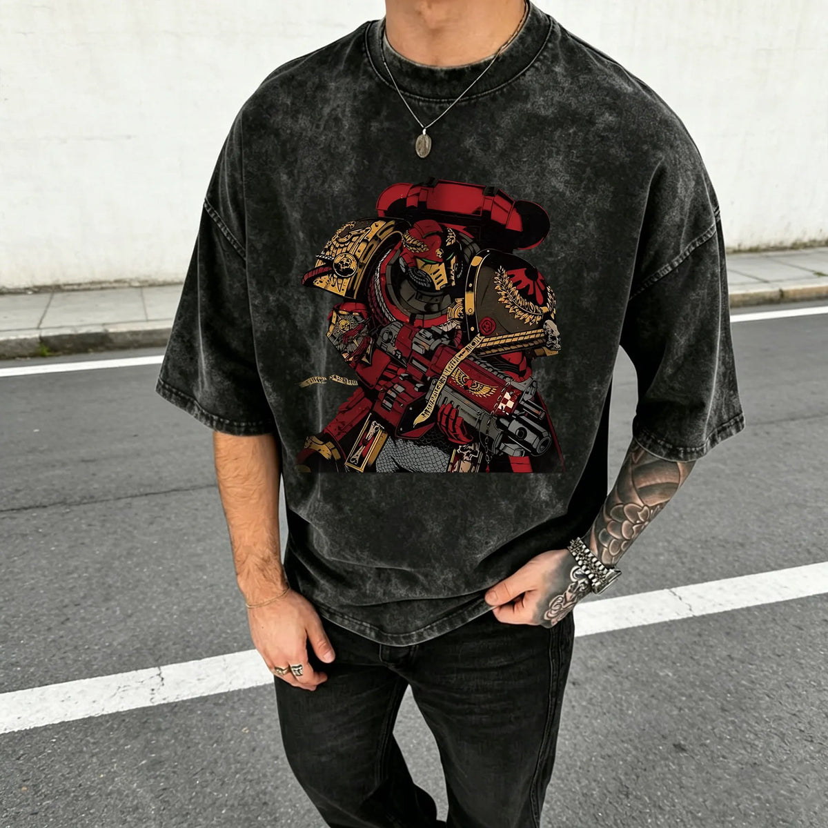 WH40K-Unisex Anime Inspired Vintage Washed T-Shirt