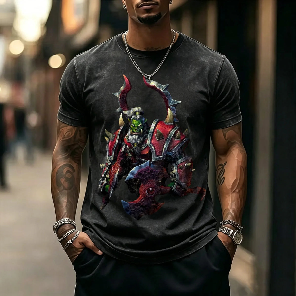 WH40K-Unisex Anime Inspired Vintage Washed T-Shirt