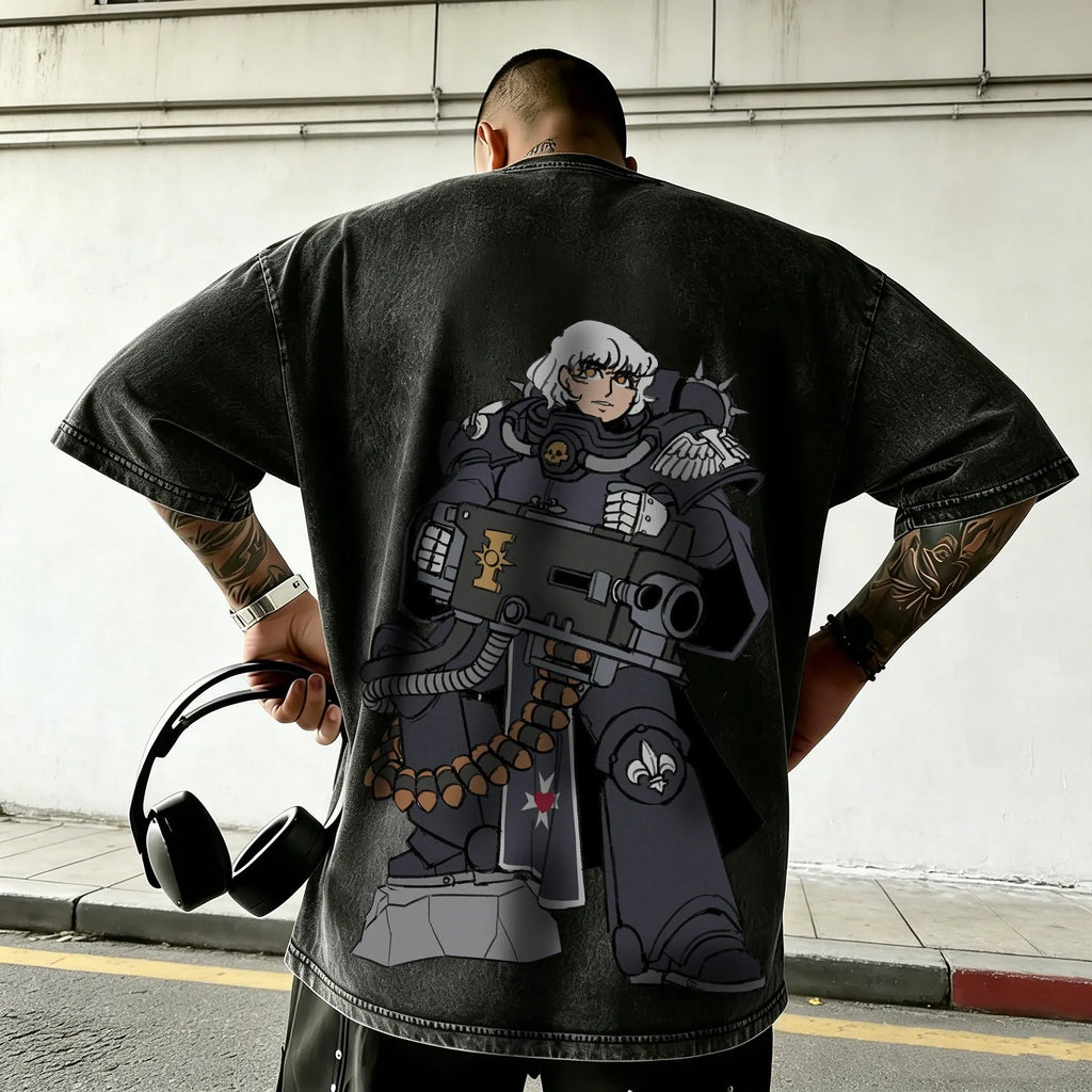 WH40K-Unisex Anime Inspired Vintage Washed T-Shirt