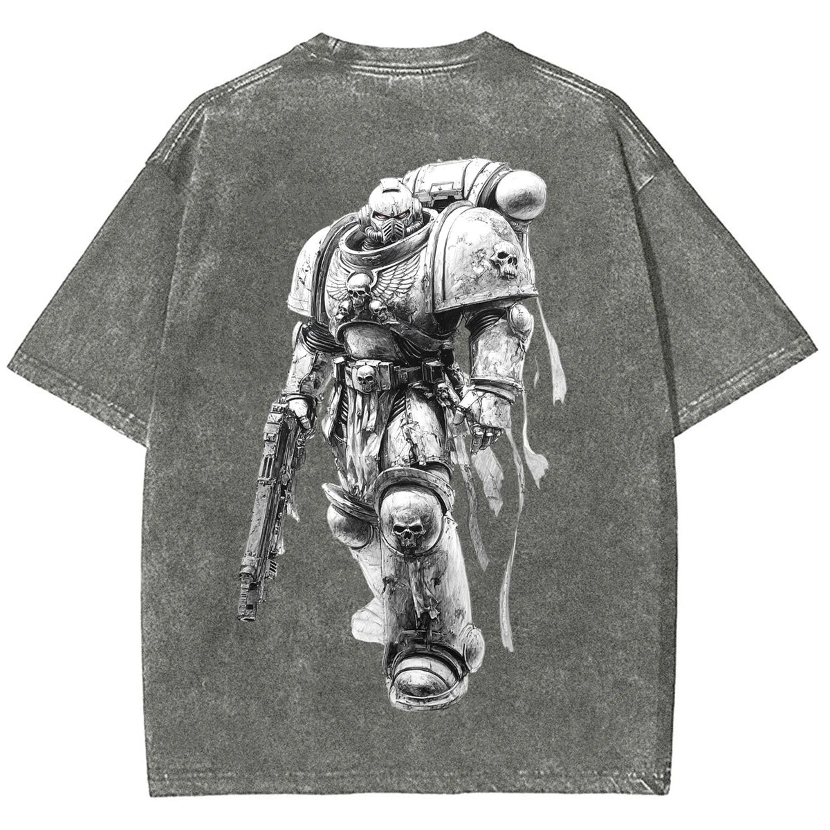 Vintage 3D Direct Inkjet Printed Washed Unisex T-Shirt| WH40K Game