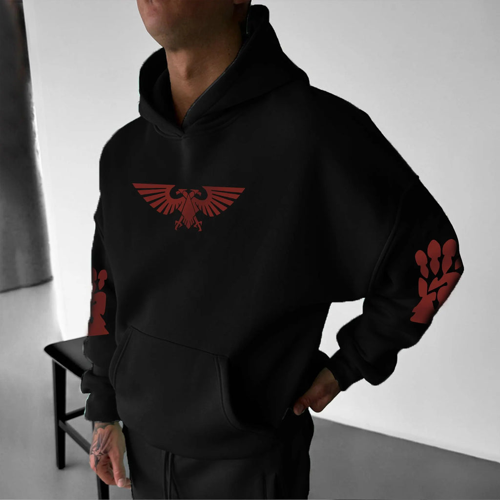 Unisex Anime Graphic Streetwear Vintage Plush Hoodie | WH40K