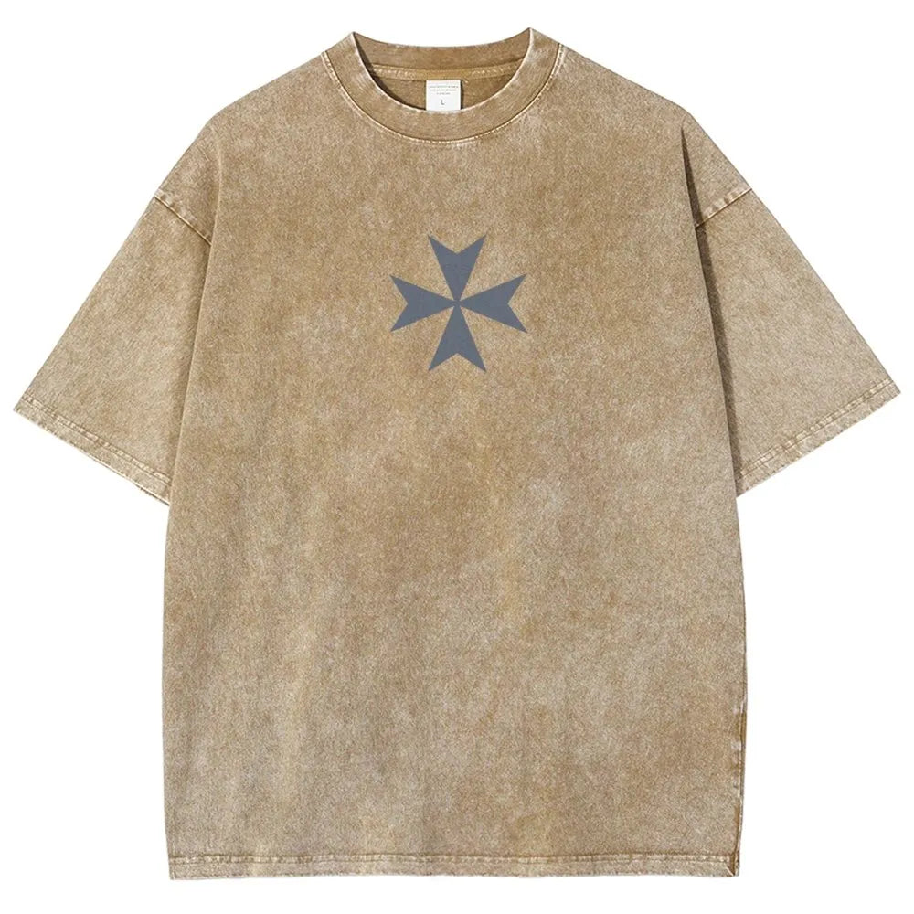Vintage Casual Washed T-Shirt 2509002319丨WH40K