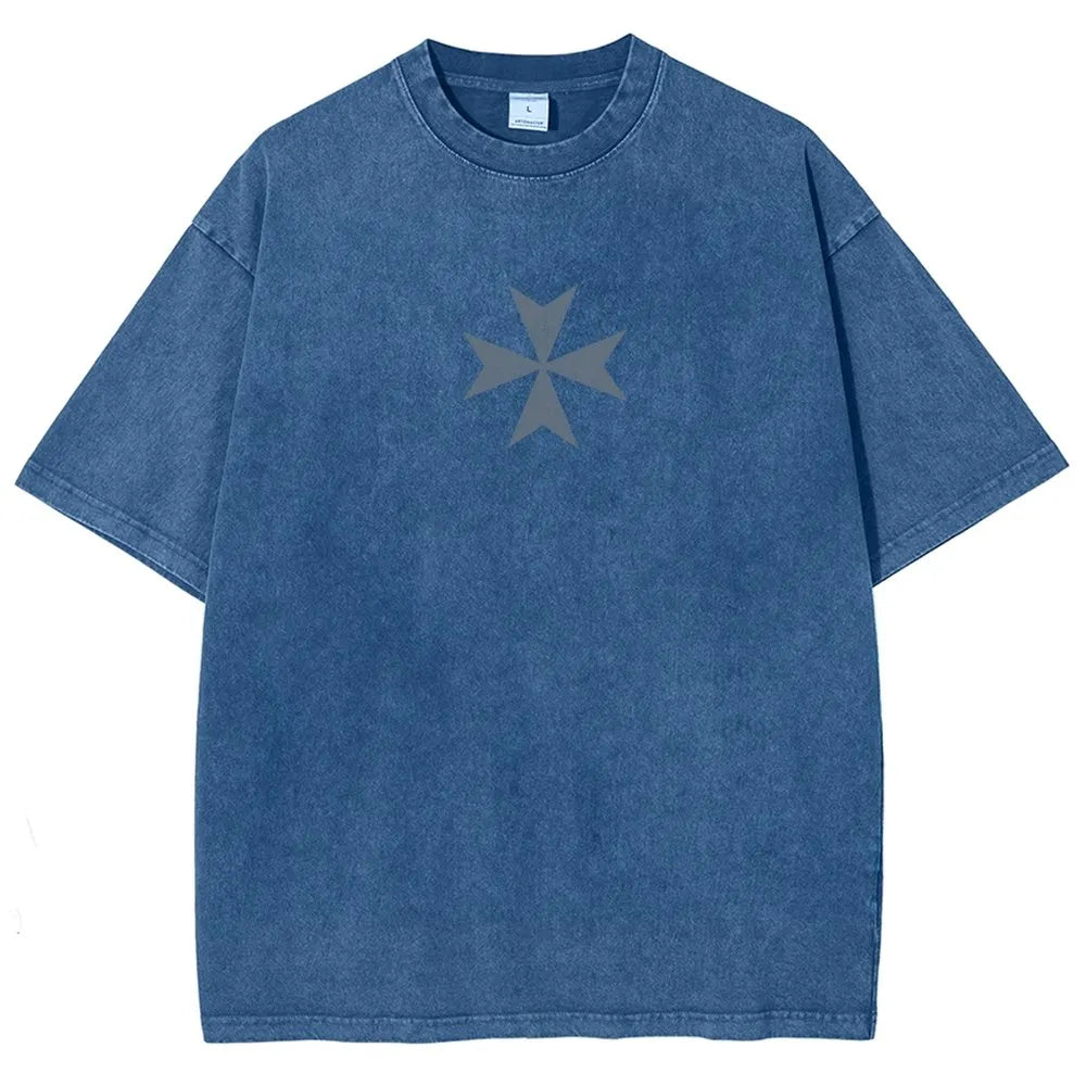Vintage Casual Washed T-Shirt 2509002319丨WH40K