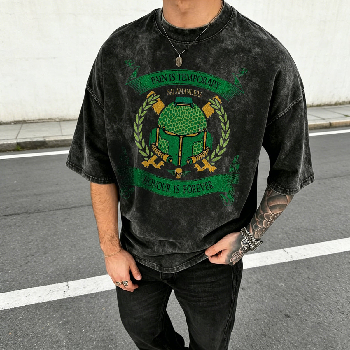 WH40K-Unisex Anime Inspired Vintage Washed T-Shirt