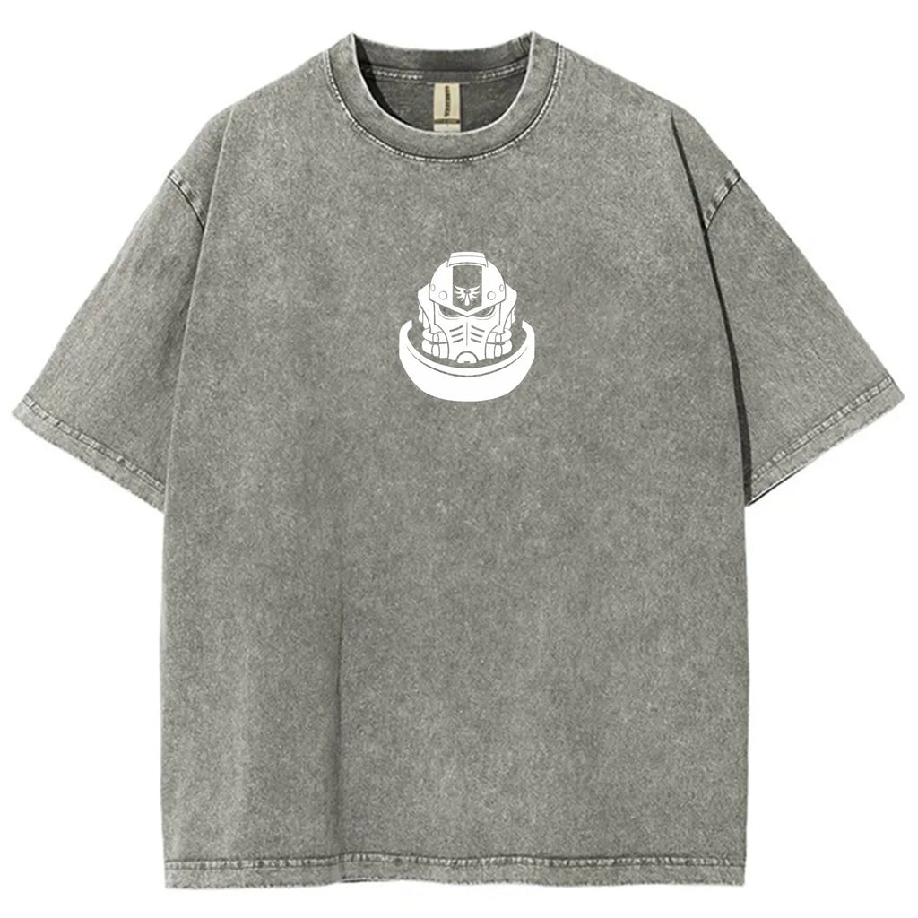 Vintage 3D Direct Inkjet Printed Washed Unisex T-Shirt| WH40K Game