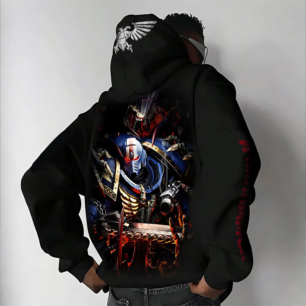 "Space Marine" Streetwear Vintage Hoodie丨WH40K
