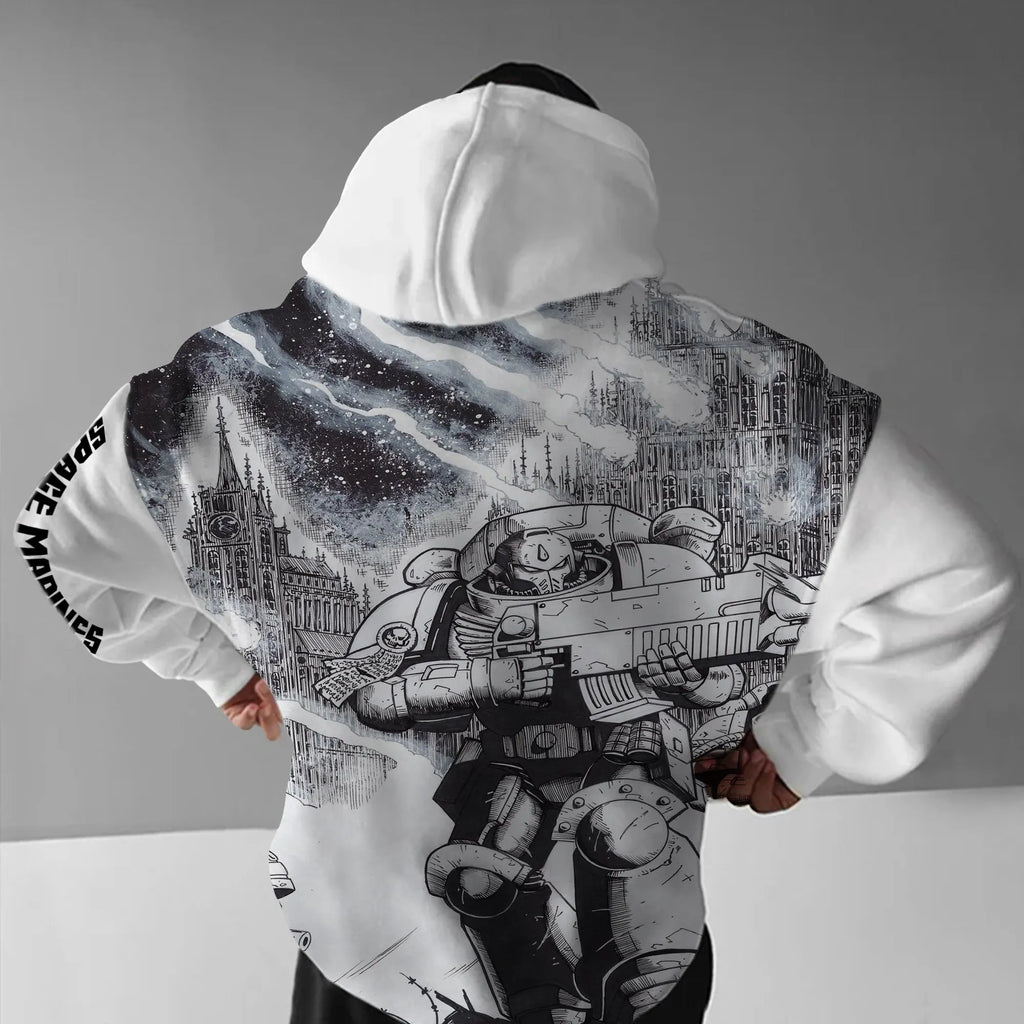 WH40K Game  Streetwear Vintage Plush Hoodie