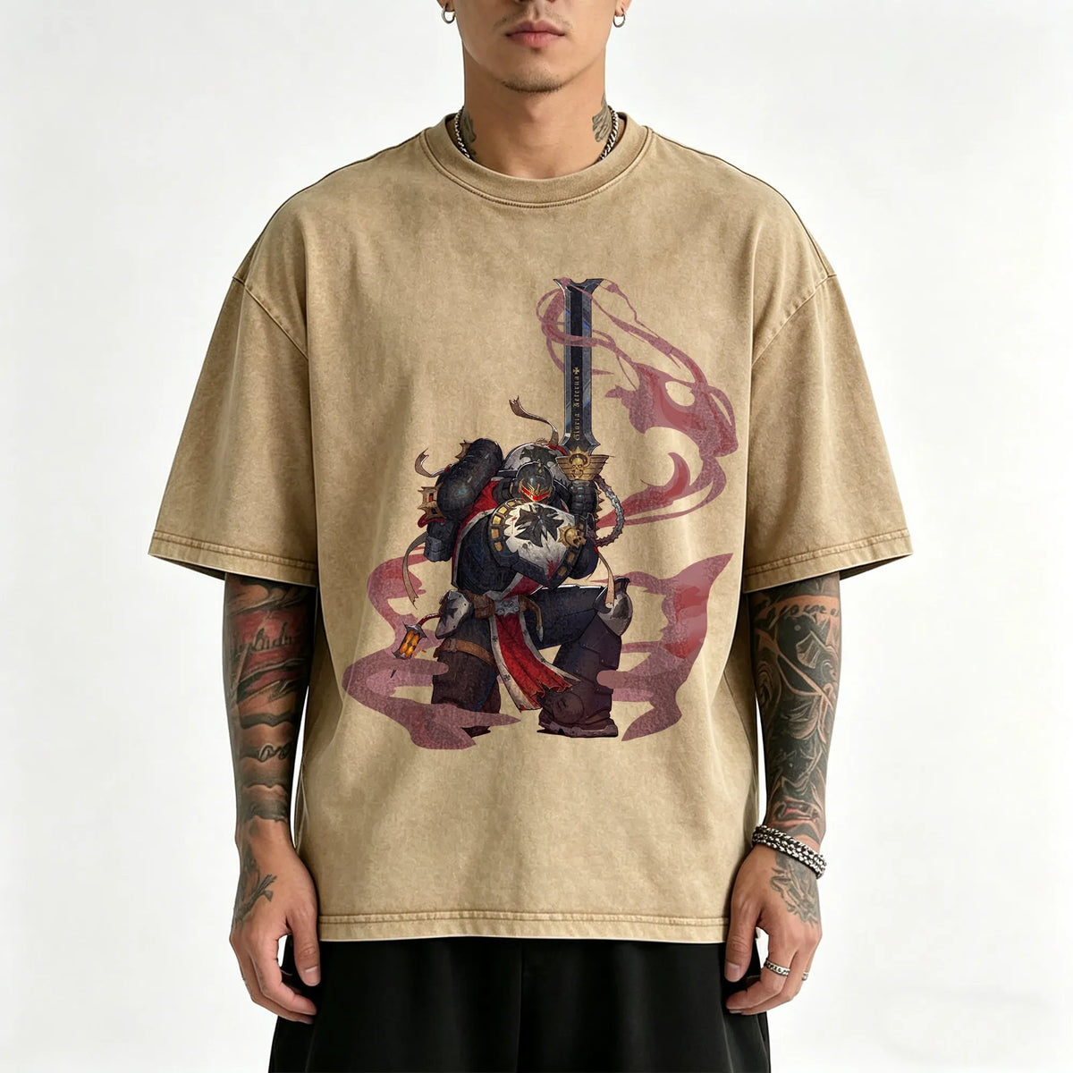 WH40K-Unisex Anime Inspired Vintage Washed T-Shirt