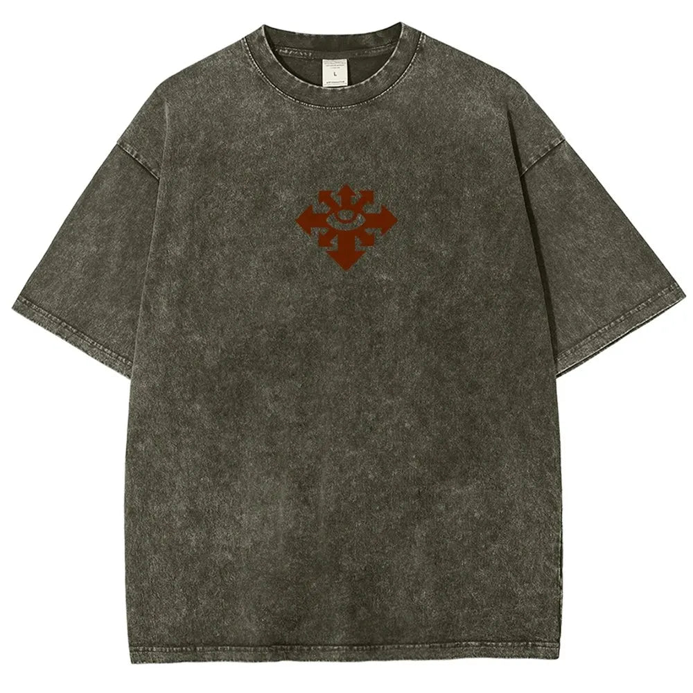 Vintage Casual Washed T-Shirt 丨WH40K