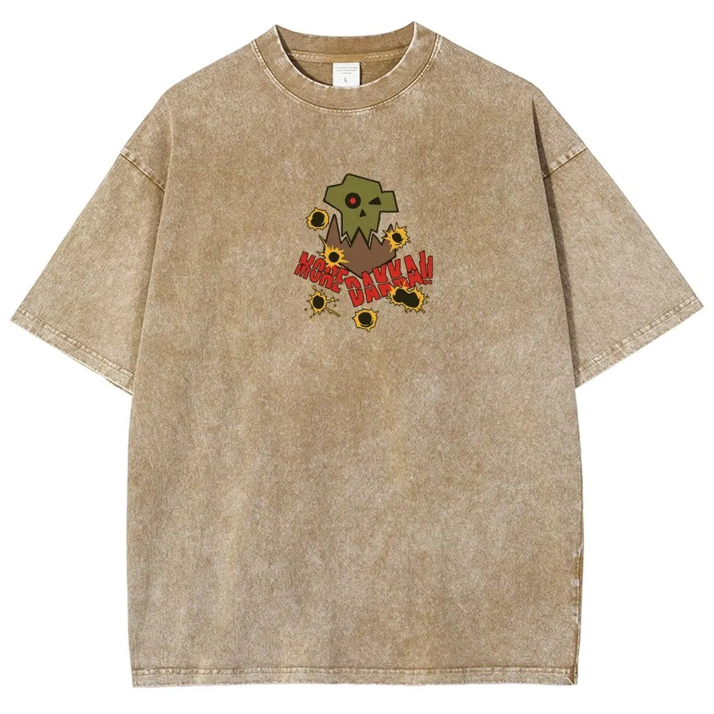 Dakka Vintage Casual Washed T-Shirt 丨WH40K